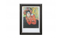 ภาพสีน้ำมัน-กรอบไม้พลาสติกสีน้ำตาล